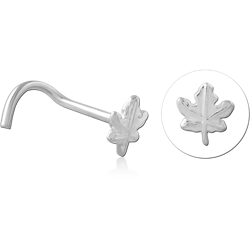 STERLING 925 SILVER CURVED NOSE STUD