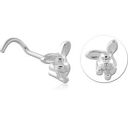 STERLING 925 SILVER CURVED NOSE STUD