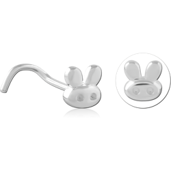 STERLING 925 SILVER CURVED NOSE STUD