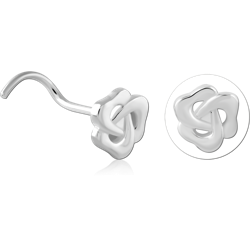 STERLING 925 SILVER CURVED NOSE STUD