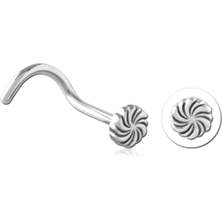 STERLING 925 SILVER CURVED NOSE STUD