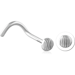 STERLING 925 SILVER CURVED NOSE STUD