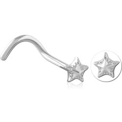 STERLING 925 SILVER CURVED NOSE STUD