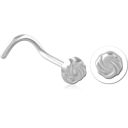 STERLING 925 SILVER CURVED NOSE STUD