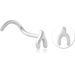 STERLING 925 SILVER CURVED NOSE STUD