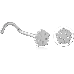 STERLING 925 SILVER CURVED NOSE STUD