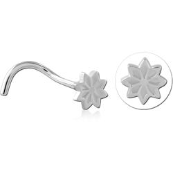 STERLING 925 SILVER CURVED NOSE STUD