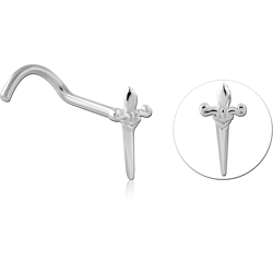 STERLING 925 SILVER CURVED NOSE STUD