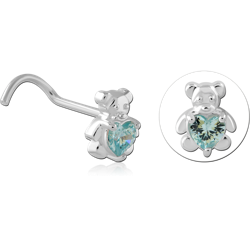 STERLING 925 SILVER CURVED NOSE STUD