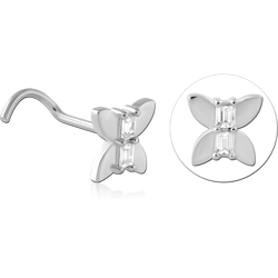 STERLING 925 SILVER CURVED NOSE STUD