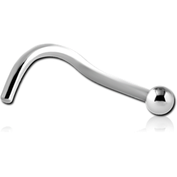 TITANIUM ALLOY CURVED BALL NOSE STUD