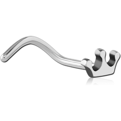 TITANIUM ALLOY CURVED NOSE STUD