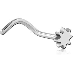 TITANIUM ALLOY CURVED NOSE STUD