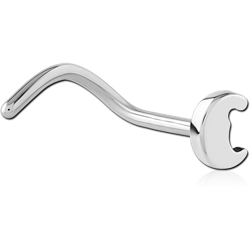 TITANIUM ALLOY CURVED NOSE STUD