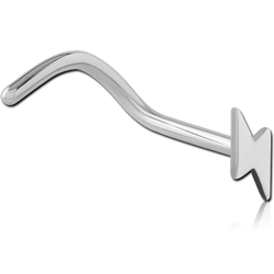 TITANIUM ALLOY CURVED NOSE STUD - THUNDER