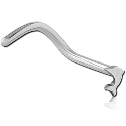 TITANIUM ALLOY CURVED NOSE STUD - DOLPHIN