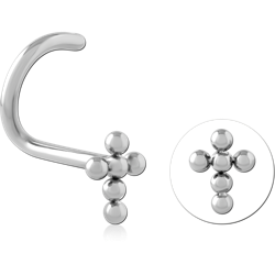 TITANIUM ALLOY CURVED BALL NOSE STUD