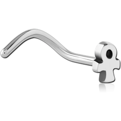 TITANIUM ALLOY CURVED NOSE STUD