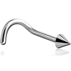 TITANIUM ALLOY CURVED CONE NOSE STUD