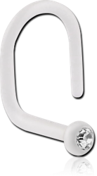 ANTIMICROBIAL BIOFLEX® JEWELED CURVED NOSE STUD