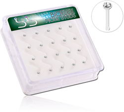BOX OF 20 BIOFLEX® CURVED NOSE STUD WITH FLAT DISC