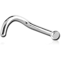 STERILE SURGICAL STEEL GRADE 316L CURVED NOSE STUD