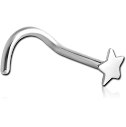 STERILE TITANIUM ALLOY STAR CURVED NOSE STUD