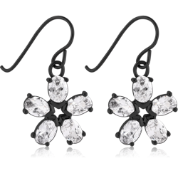 BLACK PVD COATED SURGICAL STEEL GRADE 316L EARRINGS