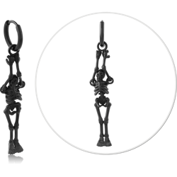 BLACK PVD COATED SURGICAL STEEL GRADE 316L HOOP EARRINGS