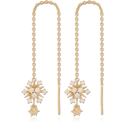 STERLING 925 SILVER GOLD PLATED 14K EARRINGS PAIR