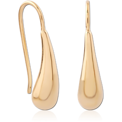 GOLD PVD 18K SURGICAL STEEL GRADE 316L EARRINGS PAIR - DROP