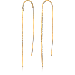 STERLING 925 SILVER GOLD PLATED 18K EARRINGS SPECIAL NEW DESIGN