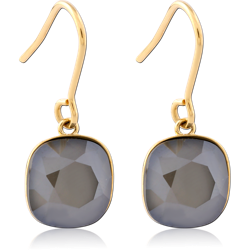STERLING 925 SILVER GOLD PLATED 18K EARRINGS PAIR