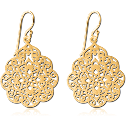 GOLD PVD COATED SURGICAL STEEL GRADE 316L EARRINGS PAIR - BALI