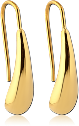 GOLD PVD COATED SURGICAL STEEL GRADE 316L EARRINGS PAIR - DROP