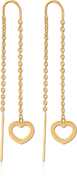 GOLD PVD COATED SURGICAL STEEL GRADE 316L CHAIN EARRINGS PAIR