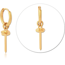 GOLD PVD COATED SURGICAL STEEL GRADE 316L HOOP EARRINGS