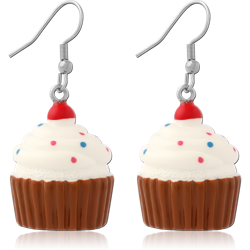CLEAR RESIN EARRINGS PAIR