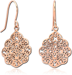 ROSE GOLD PVD COATED SURGICAL STEEL GRADE 316L EARRINGS - BALI