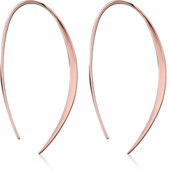 ROSE GOLD PVD COATED SURGICAL STEEL GRADE 316L EARRINGS PAIR