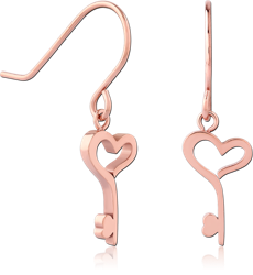 ROSE GOLD PVD COATED SURGICAL STEEL GRADE 316L EARRINGS PAIR