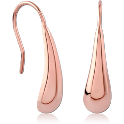 STERLING 925 SILVER ROSE GOLD PVD COATED EARRINGS PAIR - DROP