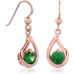 STERLING 925 SILVER ROSE GOLD PLATED EARRINGS PAIR