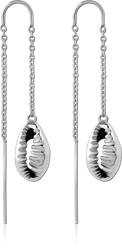 SURGICAL STEEL GRADE 316L CHAIN EARRINGS PAIR