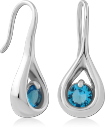 SURGICAL STEEL GRADE 316L JEWELED EARRINGS