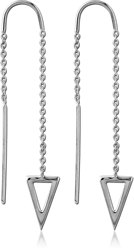 STERLING STERLING 925 SILVER 925 CHAIN EARRINGS PAIR