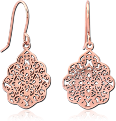 STERILE ROSE GOLD PVD COATED SURGICAL STEEL GRADE 316L EARRINGS - BALI