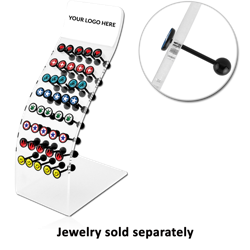 POLYMER DISPLAY FOR 40 TONGUE BARBELLS WITH STICKER071