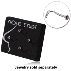 DISPLAY - BLACK EVA HARD SPONGE 4 HOLES FOR NOSE CURVE 2.5X3XCM