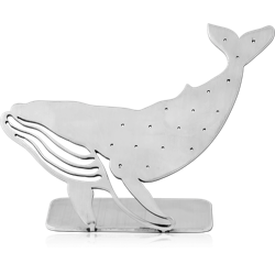 SURGICAL STEEL GRADE 316L MATT FINISH DISPLAY HOLE 0.6 MM  FOR THREADLESS TOPS WITH SILICONE SLEEVE-WHALE